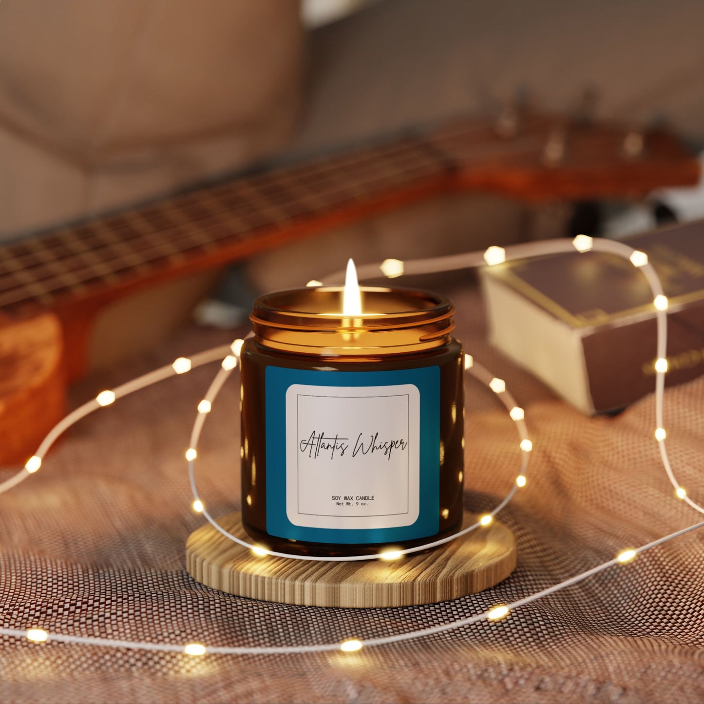 Soothing Scented Soy Candle in Amber Jar, Atmosphere Enhancer for Relaxation, Perfect Gift for Any Occasion, Home Decor, Aromatherapy