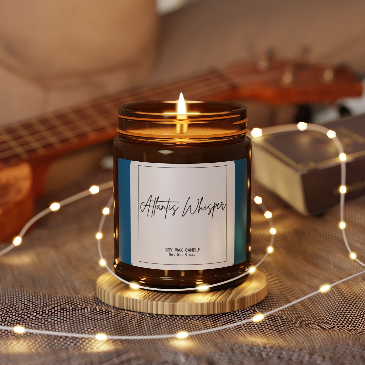 Soothing Scented Soy Candle in Amber Jar, Atmosphere Enhancer for Relaxation, Perfect Gift for Any Occasion, Home Decor, Aromatherapy