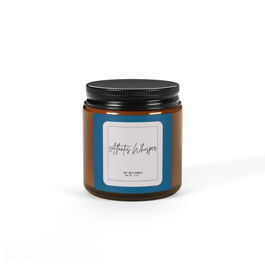 Soothing Scented Soy Candle in Amber Jar, Atmosphere Enhancer for Relaxation, Perfect Gift for Any Occasion, Home Decor, Aromatherapy