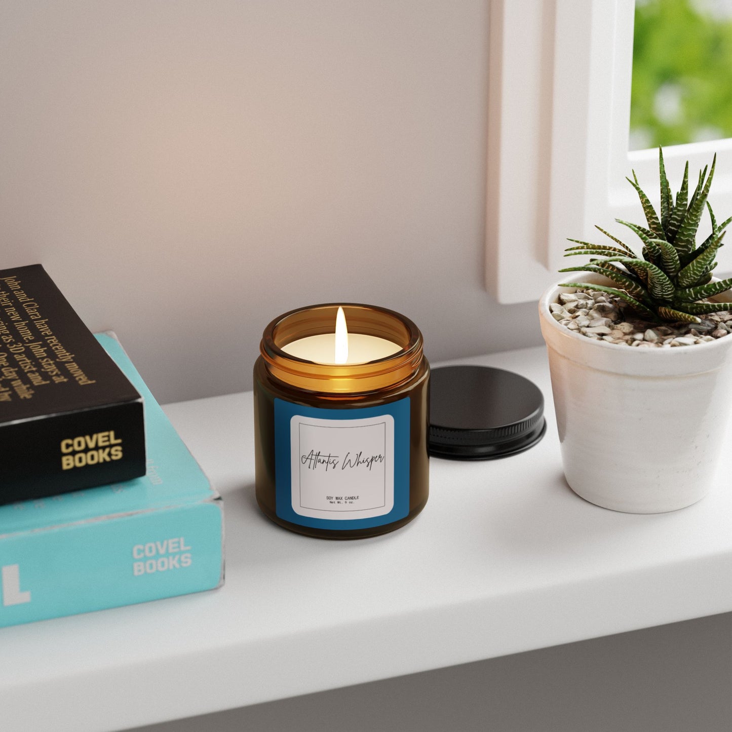 Soothing Scented Soy Candle in Amber Jar, Atmosphere Enhancer for Relaxation, Perfect Gift for Any Occasion, Home Decor, Aromatherapy