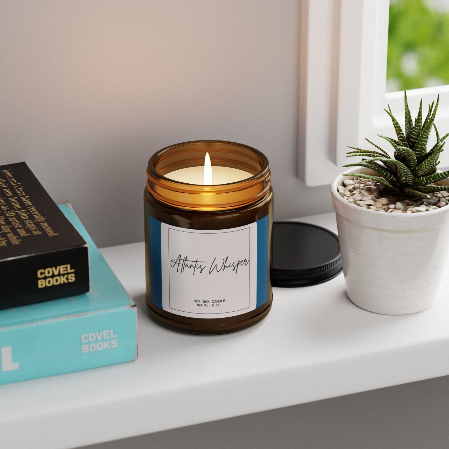 Soothing Scented Soy Candle in Amber Jar, Atmosphere Enhancer for Relaxation, Perfect Gift for Any Occasion, Home Decor, Aromatherapy